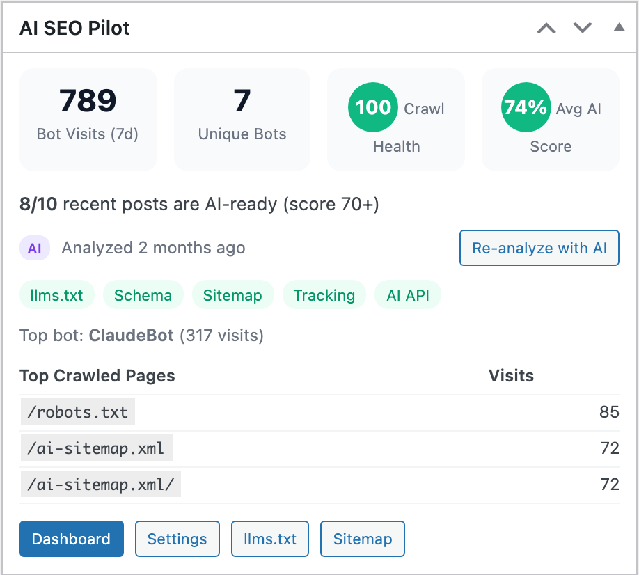 AI SEO Pilot widget